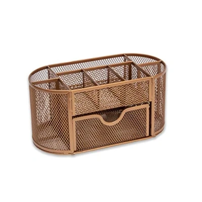 Imagen de Osco WMD03 RG Organizador de malla alambre con cajón, color rosa