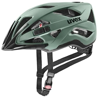Imagen de uvex active cc, casco todoterreno seguro unisex, ajuste de talla individualizado, luz LED opcional, moss green black, 52 57 cm