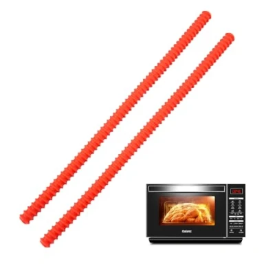 Imagen de 2 Protectores de Rejilla Horno Silicona 13.78 Pulgadas Protector Resistente Al Calor Borde Cubierta Protectora para Evitar Quemaduras