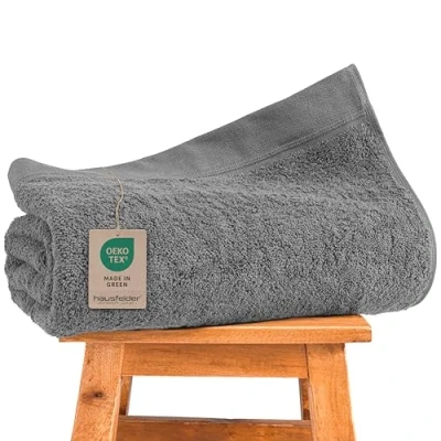 Imagen de Hausfelder Toalla de Sauna XXL 80 x 200 cm Premium 500g/m² Grande para Hombres y Mujeres, 100% algodón, certificada Ökotex (80 Gris Antracita)