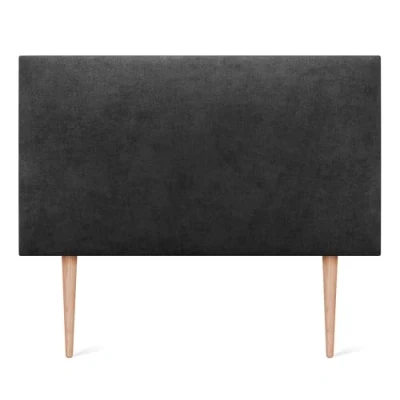 Imagen de DHOME Cabecero de Polipiel o Tela AQUALINE Liso con Patas cabeceros Cabezal tapizado Cama Lujo (90x105cm (Camas 70/80/90), Negro)