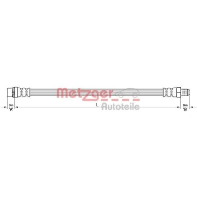 Imagen de METZGER 4110227 Latiguillos de Freno 422 CITROËN: Berlingo II, / First I, C4 Picasso 1