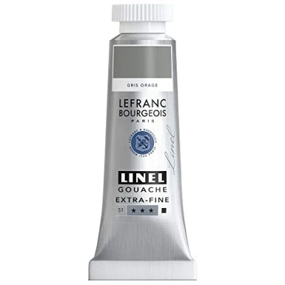 Imagen de Lefranc Bourgeois Linel Gouache extrafino Tubo 14 ml, color gris