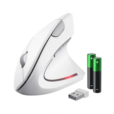 Imagen de Ratón Ergonómico Vertical Inalámbrico Trust Verto Blanco