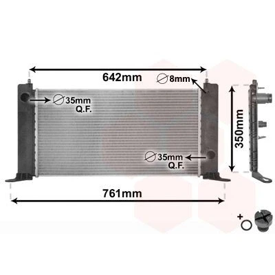 Imagen de VAN WEZEL 17002243 Radiador, refrigeración del motor Aluminio 580 300 20 Aletas unidas mecánicamente FIAT: Stilo Hatchback