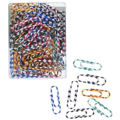 Imagen de Papel ETI Clips 32MM Paquete de 100 rayas multicolor