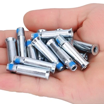 Imagen de Tornillo de Patines Tornillos Skate,30Pcs Patinaje Rueda Eje Patín en Línea Rodillo Pernos Piezas Acero Ejes (35mm)