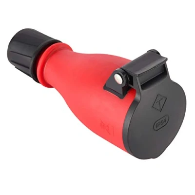 Imagen de Electraline 55083, Base Aerea Professional, protección IP54, con Muelle Automático para permitir la operación a Mano alzada, Rojo