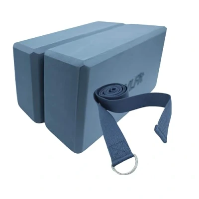 Imagen de VLFit De 2 bloques Yoga Y 1 Correa para Yoga,Bloque Espuma Eva Alta Densidad Block Pilates Accesorios Ejercicios