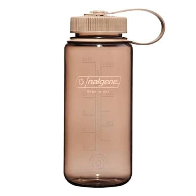 Imagen de Nalgene Sustain Tritan Botella de agua sin BPA hecha con material derivado del 50% residuos plásticos, 16 onzas, boca ancha, color moca