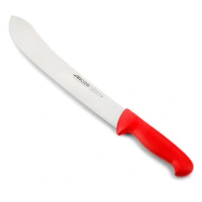 Imagen de Arcos Serie 2900 Cuchillo Carnicero Hoja de Acero Inoxidable NITRUM 300 mm Mango inyectado en Polipropileno Color rojo