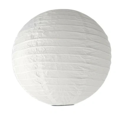 Imagen de pantalla de papel decorativa, color blanco, repuesto, cristal para lámpara colgante, mesa, foco (1 Ø40 cm)