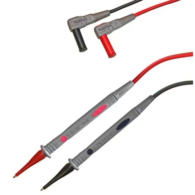 Imagen de PeakTech 1 par de cables prueba flexibles 120 cm, 4 mm, 1000 V CA/CC, 10 A, CAT III/IV, pieza, TKS 2, gris