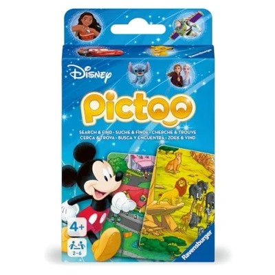 Imagen de Ravensburger Disney Pictoo, Juegos de Mesa Niños 4 Años o más, 2 6 Jugadores, Juego Cartas, Regalo Niño años, Buscar y Encontrar, Versión en Español