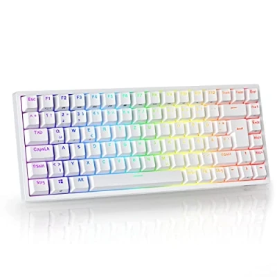 Imagen de RK ROYAL KLUDGE RK84 DE 75% Teclado Gaming, 85 TKL Compacto, Mecánico Bluetooth, Interruptor Rojo, Retroiluminación RGB, Gaming 2.4Ghz