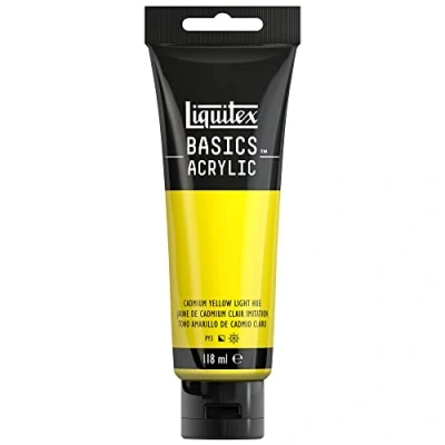 Imagen de Liquitex Basic Acrylic Tubo De Pintura Acrílica, 118 ML, Amarillo (Amarillo Cadmio Claro Nuevo)