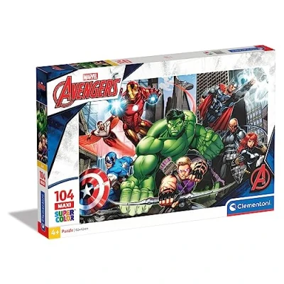 Imagen de Clementoni Maxi puzzle, diseño Vengadores/Avengers Super Color, 104 piezas (236886)