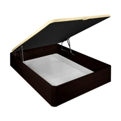 Imagen de Mattfy Canapé Abatible Extra Reforzado Gran Capacidad con Tapa Transpirable, Esquinas Redondeadas, Madera, Wengué, 150 x 190