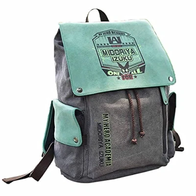 Imagen de My Hero Academia Deku Izuku Midoriya Mochila escolar de lona verde, verde