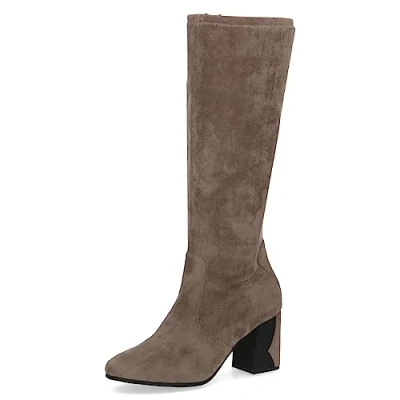 Imagen de CAPRICE 9 25526 41, Botines de tacón con cordones para Mujer, Marrón (Taupe Stretch), 41 EU