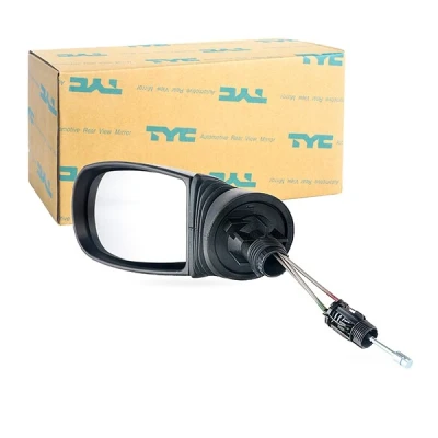 Imagen de Espejo retrovisor Tyc 309 0024 izquierda negro Ajuste por cable, convexo FIAT: Punto II Hatchback