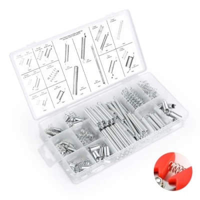 Imagen de UKOFEW 200 Piezas Surtido de Muelles,Muelles Compresion con Caja Almacenamiento,Varios Muelles Tracción,Muelles Extensión para Todo Tipo Herramientas y Equipos