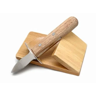 Imagen de NERTHUS FIH 264 Cuchillo para Ostras de Acero Inoxidable con base madera
