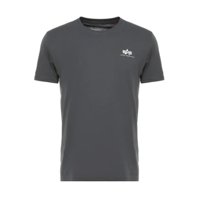 Imagen de ALPHA INDUSTRIES Basic T Small Logo Camiseta, Gris (Greyblack 136), S para Hombre