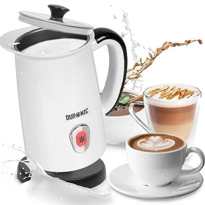 Imagen de Duronic MF130 Espumador de leche Prepara espuma Caliente o Fría, 550W, Base Inalámbrica 360, Capacidad 130 ml para espumar y 240 calentar, Seguro Fácil Limpiar