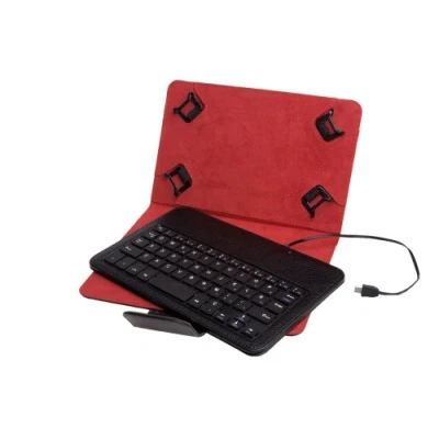 Imagen de Funda Universal + Teclado Con Cable Phoenix Para Tablet / Ebook 7 8&#039;&#039; , Negra, Mini Usb