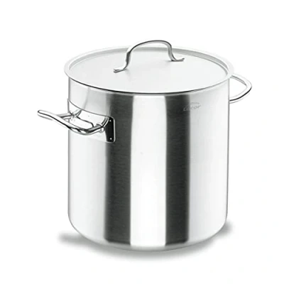 Imagen de Lacor Olla Alta Acero Inoxidable, Incluye Tapa, Apta para Todo Tipo de Cocinas, Acabado Mate, Capacidad: 98 L, Altura, Diámetro: 50 cm, Plata, 52 cm