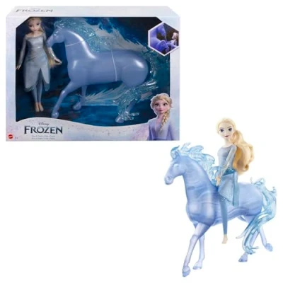 Imagen de Mattel Disney Frozen Heladería de Elsa y Olaf Muñeca con set juego plastilina accesorios, juguete +3 años (HMJ48)