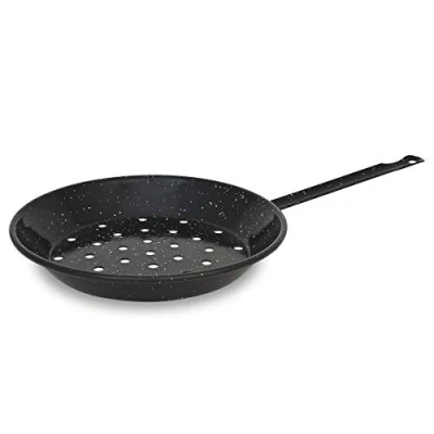 Imagen de Menax Sarten Castañera de Acero Vitrificado Antiadherente Sartén para Castañas Asar 26 cm