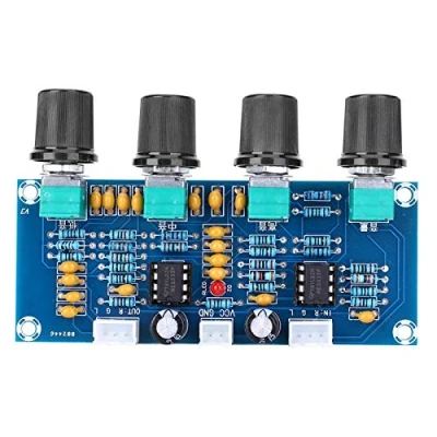 Imagen de Amplificador de Potencia Digital, 2 Canales Sonido, bajo Medio Alto, Placa preamplificador Audio, módulo AMP Sonido estéreo Alta fidelidad para Sistema Altavoces Bricolaje
