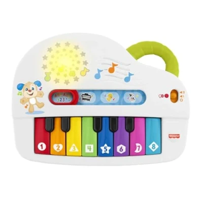Imagen de Fisher Price Piano Juega y aprende, Juguete Musical para bebé +6 Meses (Mattel GFK00)