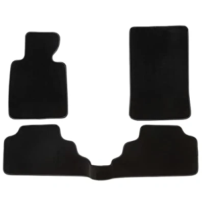 Imagen de DBS 1763951 Alfombrillas de coche A medida para 3 uds. Antideslizante Moqueta en negro 1000 g/m² Aspecto terciopelo Modelo Luxe