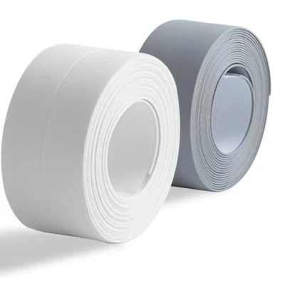 Imagen de 2 Rollos Cinta Selladora Impermeable Para Baño, Baño Selladora, De Sellado Autoadhesiva, Adhesiva Impermeable, Bañera,Fregadero Cocina Varias Ocasiones(blanco, gris)