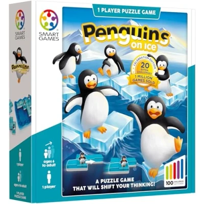 Imagen de Smart Games Penguins on Ice, Puzzle Game with 100 Challenges, 6+ Years