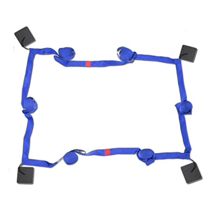 Imagen de RomiSport líneas para Voleibol de Playa Courtline 16 m x 8 Ancho 5 cm vóley Marca Azul césped Arena