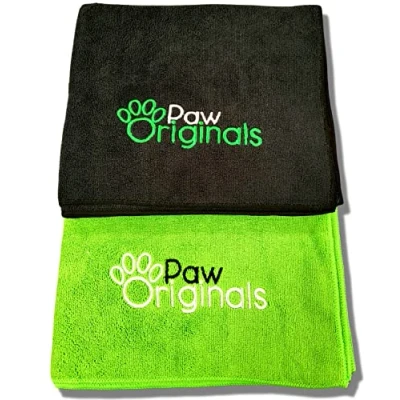 Imagen de toallas de microfibra para perros, superabsorbentes, 2 grandes gatos y mascotas, 100 cm x 60 cm, secado rápido súper suave, 400 g/m², lavables a máquina