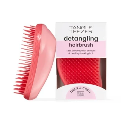 Imagen de Tangle Teezer The Thick &amp; Curly Cepillo desenredante Apto Para las palmas de manos Adecuado cabello húmedo y seco obtener rizos sin encrespamiento súper definidos Lipstick