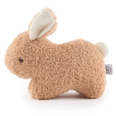 Imagen de Bieco conejo de peluche fino bouclé con zanahoria chirriante, 20 cm, peluche, juguete para bebé