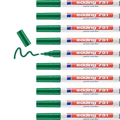 Imagen de Rotulador edding punta fibra 751 verde redonda 1 2 mm