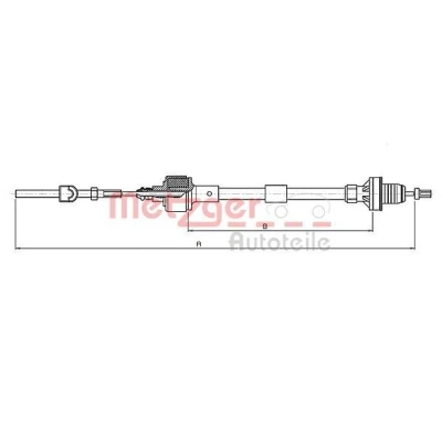 Imagen de METZGER 11.2532 Cable de Embrague COFLE OPEL: Corsa B Hatchback