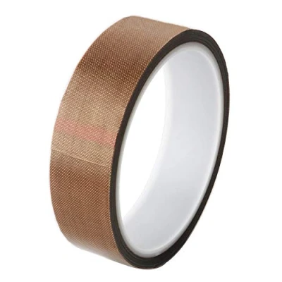 Imagen de GTIWUNG Cinta de Teflón Alta Temperatura, PTFE Cristal Adhesiva, Fibra Vidrio Teflón, Autoadhesiva, 25mm x 10m