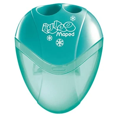 Imagen de Maped Material Escolar Sacapuntas I Gloo Diseño con Depósito Tienen 2 Orificios para Afilar Tamaño Compacto el Estuche 3 Diseños Diferentes