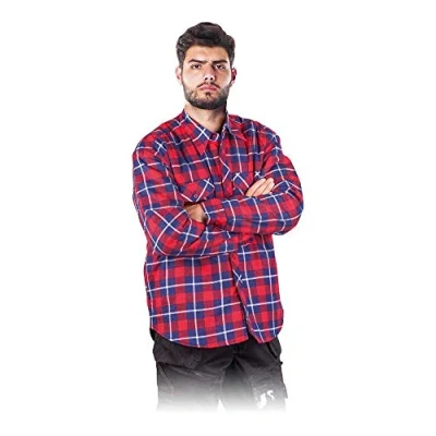 Imagen de Reis Kfwinxl Camisa de protección forrada, talla XL, color rojo y azul