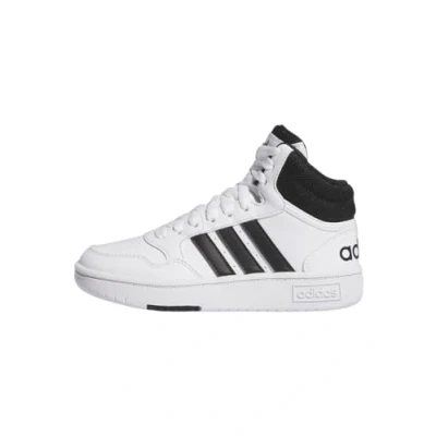Imagen de adidas Hoops Mid Zapatos Deportivos, Parte Superior Textil, Color Blanco, Cloud White Core Black Black, 4 UK Child