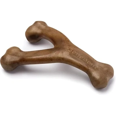 Imagen de Wishbone de Benebone, un juguete para morder, con auténtico beicon mediano, resistente e indicado perros masticadores agresivos, fabricado en EE. UU.