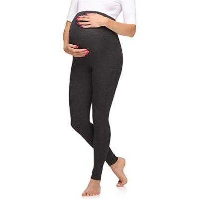 Imagen de Merry Style Leggins Premamá Pantalones Largos de mujer Mallas largas Embarazo para embarazada MS10 297 (Melange Oscura, L)